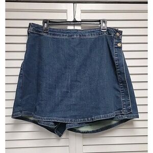 Judy Blue SZ 2XL Denim Skort Jean Skirt Shorts Women's EUC